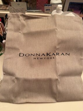 Donna Karan Beige Logo Drawstring Dust Bag